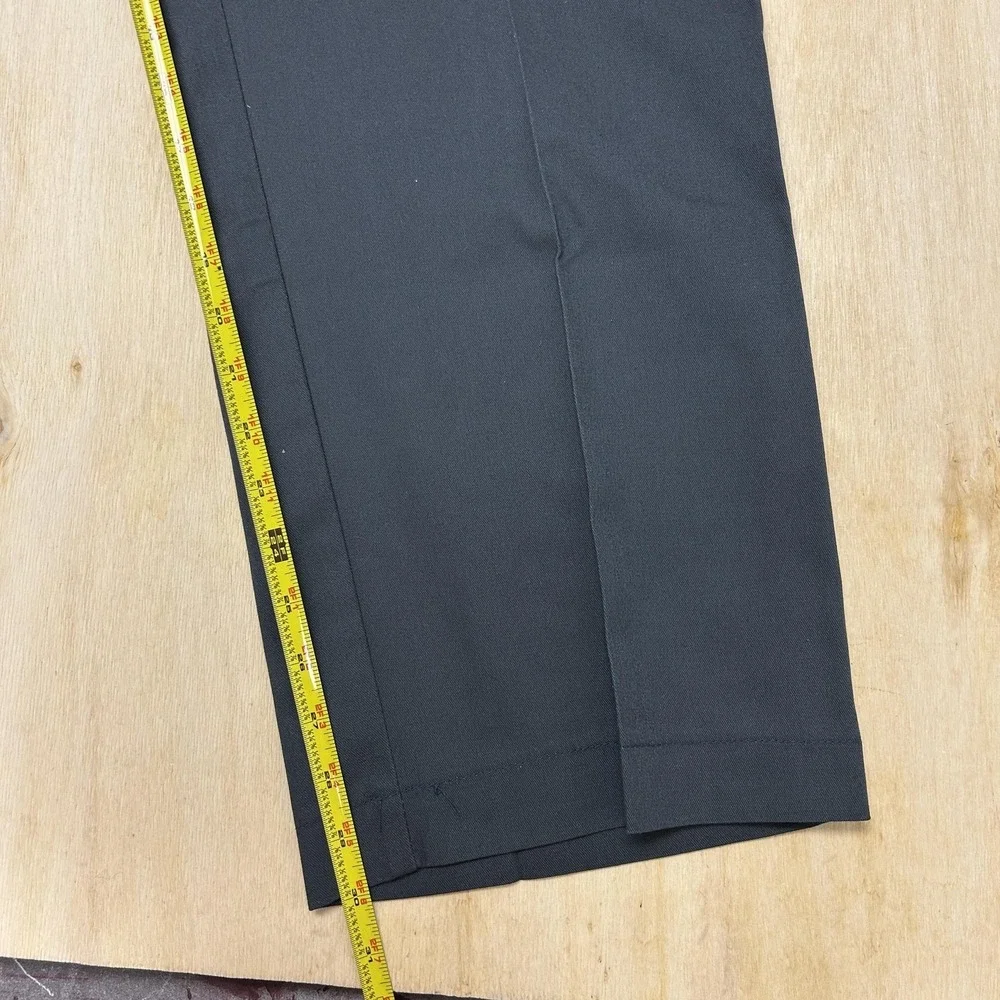 Vintage Big Mac Pants Mens 40x30 Gray Workwear Flat Front Straight Leg Dress